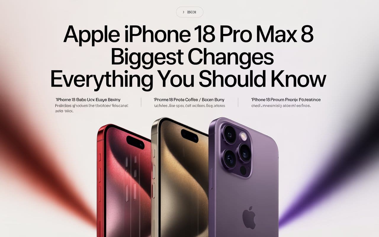 Apple iPhone 18 Pro Max 8 Biggest Changes Everything you should know 